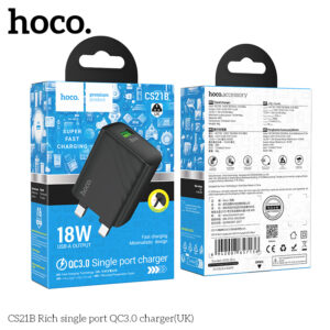 Cốc sạc QC3.0 một cổng Rich CS21B (UK)